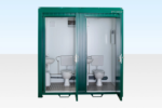 1+1 Double Mains Toilet Cabin 8Ft x 5Ft – Green - Image 10