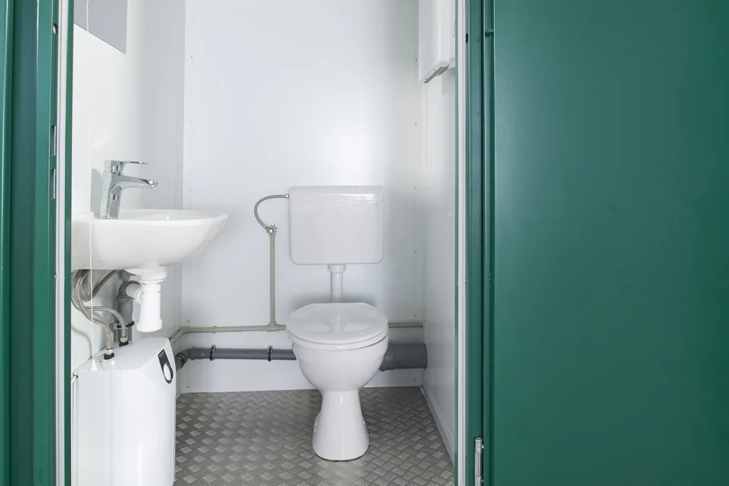 1-1-Double-Mains-Toilet-8Ft-x-5Ft-Green3-1024x683-1.webp 1+1 Double Mains Toilet Cabin 8Ft x 5Ft – Green - Image 1