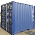 10ft x 8ft One-Trip Shipping Container – Blue Corten Steel Storage Container