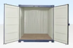 10ft x 8ft One-Trip Shipping Container – Blue Corten Steel Storage Container - Image 4