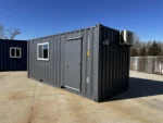 20 ft 20’ Slate Gray Shiplap 120V Shipping Container Office Minisplit - Image 7