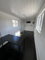 20 ft 20’ Slate Gray Shiplap 120V Shipping Container Office Minisplit - Image 4
